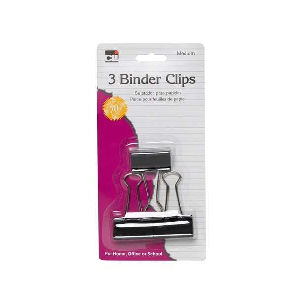 Binder Clips 3Pk 1-1/